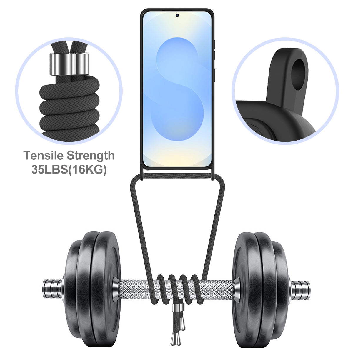 For Samsung Galaxy S26 Ultra Case Liquid Silicone Card Holder Back Phone Cover with Lanyard