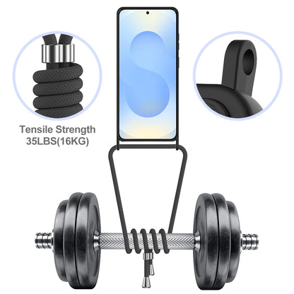 For Samsung Galaxy S26 Ultra Case Liquid Silicone Card Holder Back Phone Cover with Lanyard
