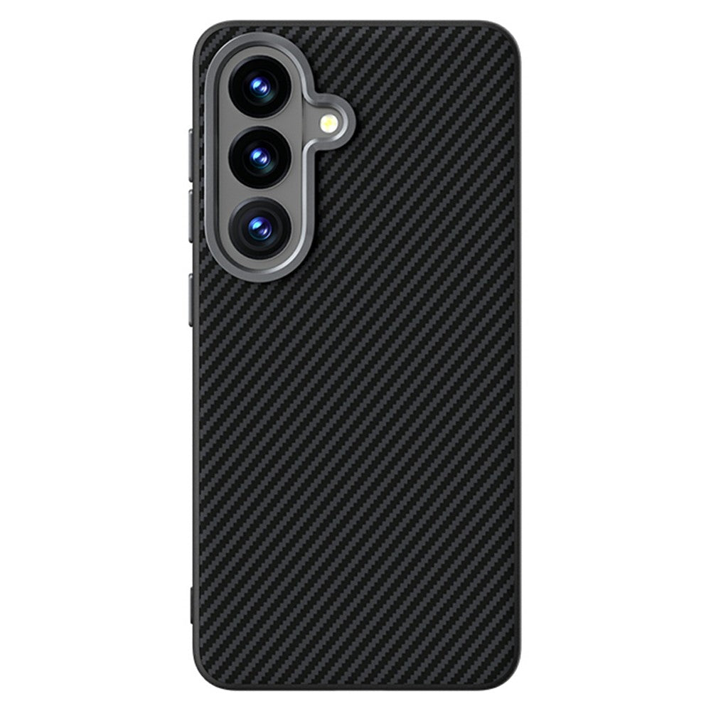 ABEEL For Samsung Galaxy S26+ Magnetic Case Carbon Fiber Texture TPU PC PU Phone Back Cover