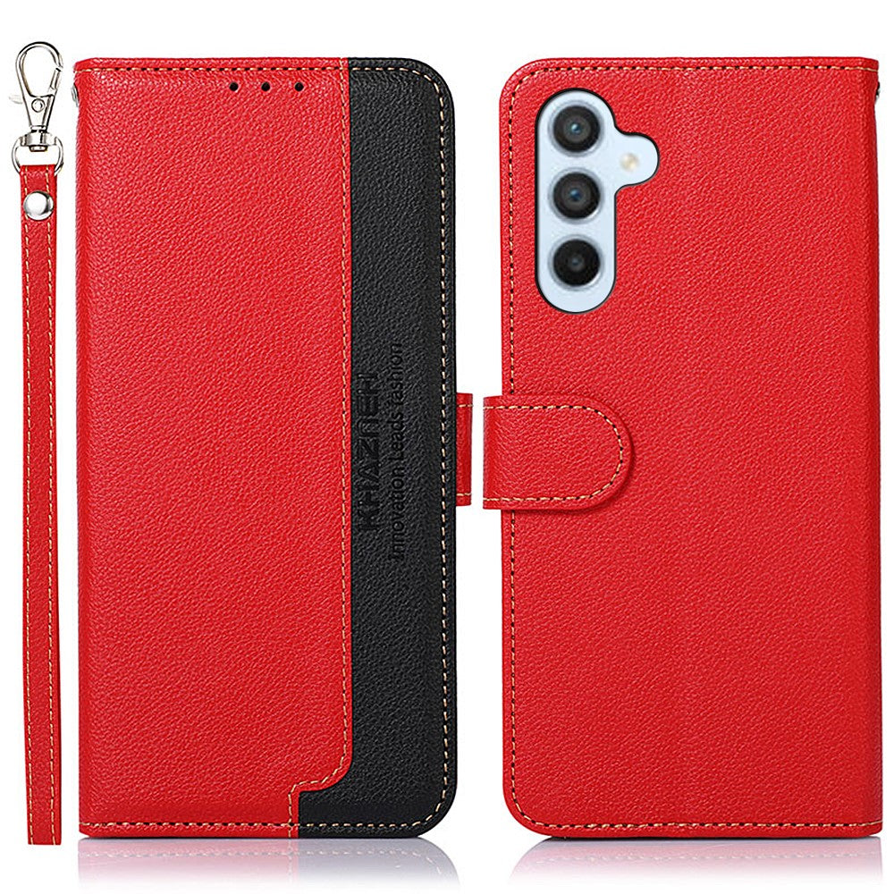 KHAZNEH For Samsung Galaxy S26+ Case RFID Blocking Wallet PU Leather Phone Cover with Strap