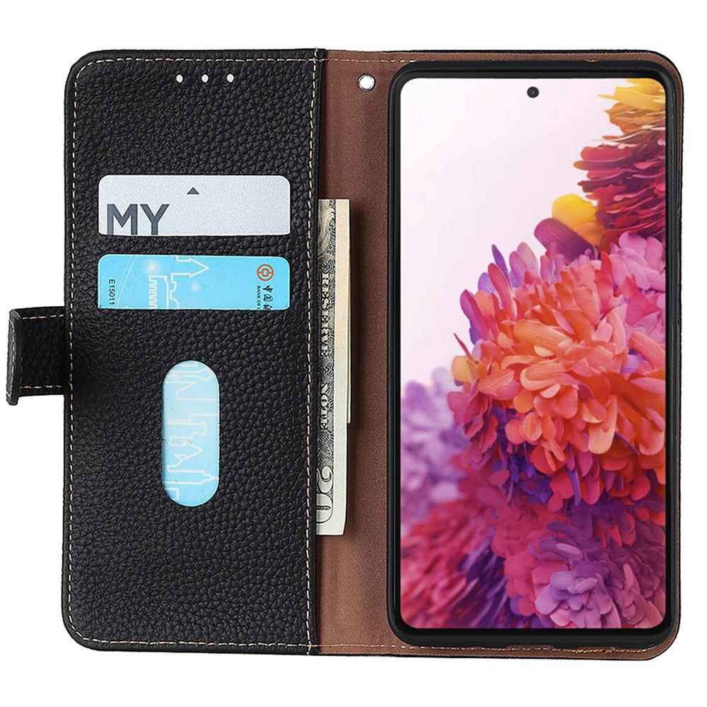 KHAZNEH For Samsung Galaxy S26+ Case Genuine Cow Leather Flip Phone Cover