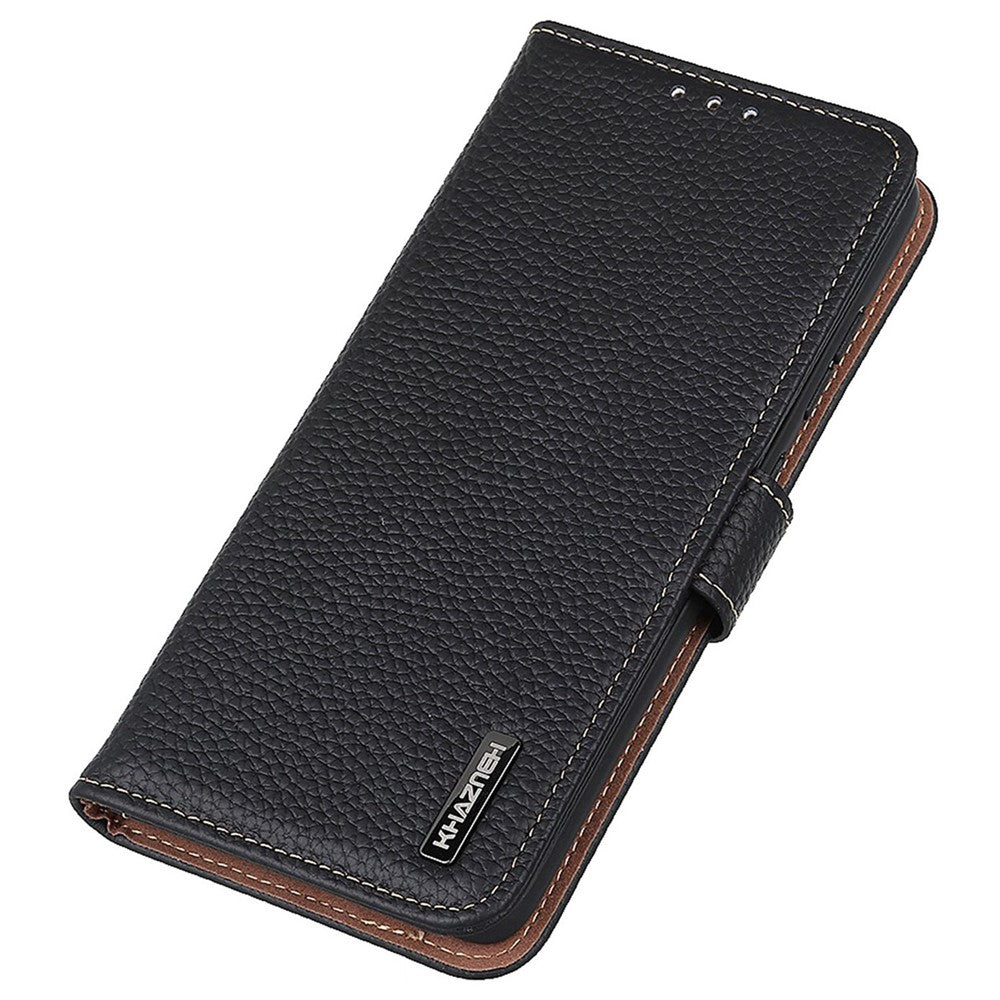 KHAZNEH For Samsung Galaxy S26+ Case Genuine Cow Leather Flip Phone Cover