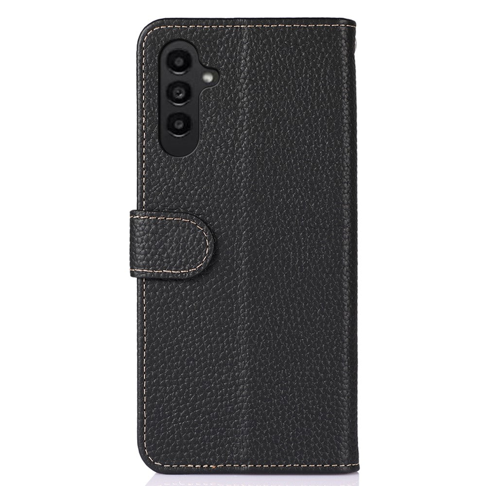 KHAZNEH For Samsung Galaxy S26+ Case Genuine Cow Leather Flip Phone Cover