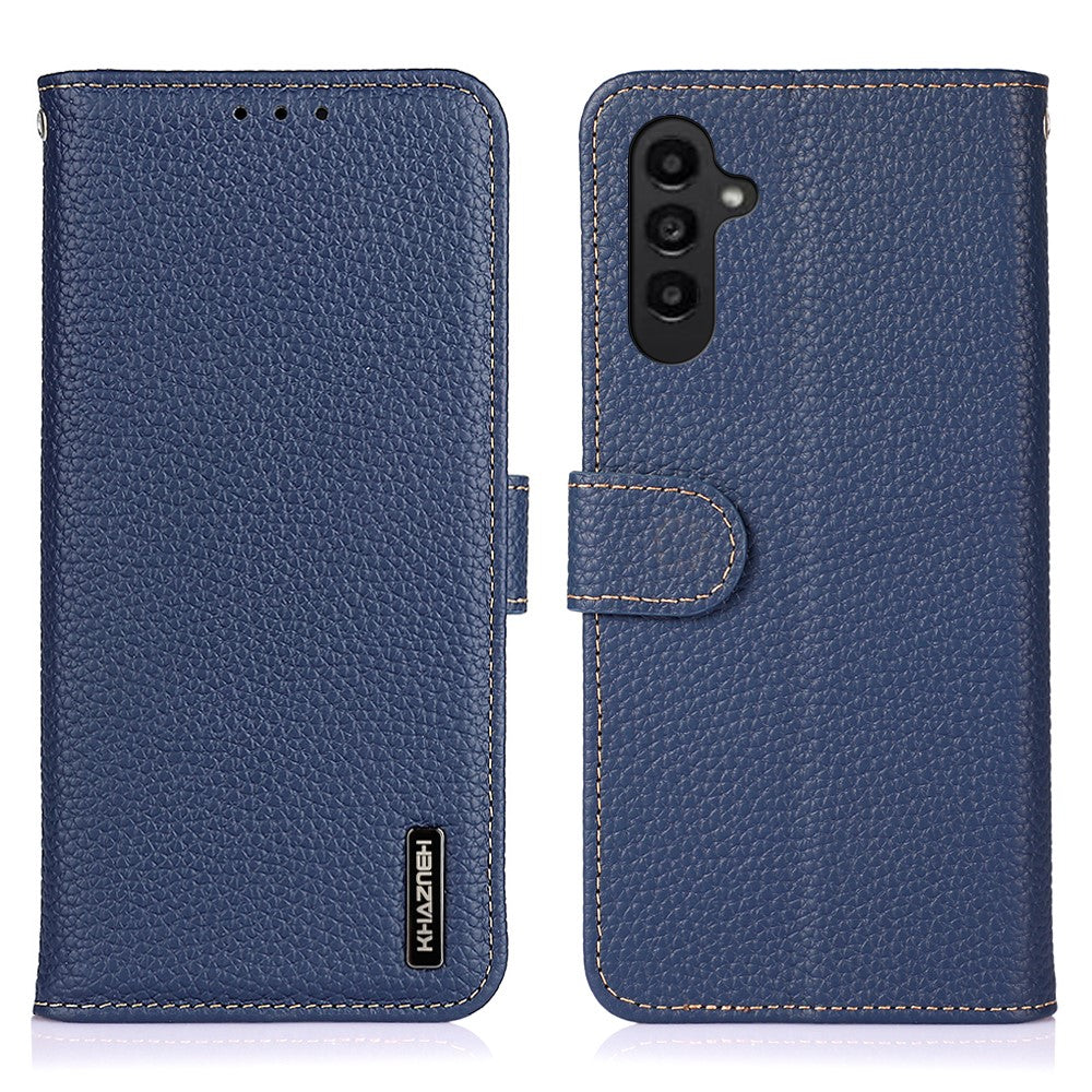 KHAZNEH For Samsung Galaxy S26+ Case Genuine Cow Leather Flip Phone Cover