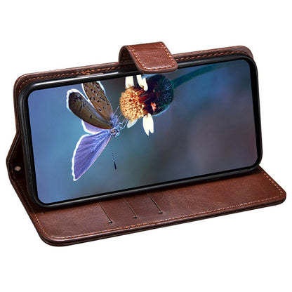 IDEWEI For Samsung Galaxy S26+ Stand Case Crazy Horse Texture Leather Phone Cover