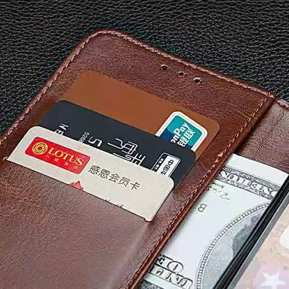 IDEWEI For Samsung Galaxy S26+ Stand Case Crazy Horse Texture Leather Phone Cover