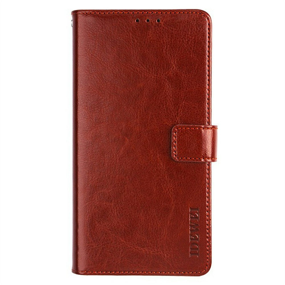 IDEWEI For Samsung Galaxy S26+ Stand Case Crazy Horse Texture Leather Phone Cover