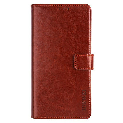 IDEWEI For Samsung Galaxy S26+ Stand Case Crazy Horse Texture Leather Phone Cover