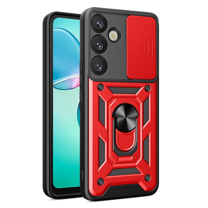 For Samsung Galaxy S26+ Case with Slide Camera Lid PC + TPU Kickstand Phone Cover