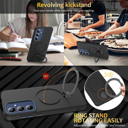 For Samsung Galaxy S26+ Magnetic Case Rotating Ring Kickstand TPU + PC Back Cover