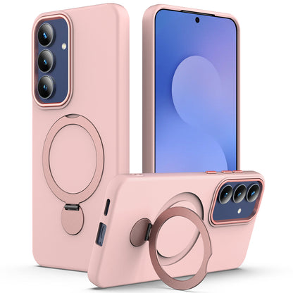 For Samsung Galaxy S26+ Magnetic Case Rotating Ring Kickstand TPU + PC Back Cover