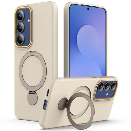 For Samsung Galaxy S26+ Magnetic Case Rotating Ring Kickstand TPU + PC Back Cover