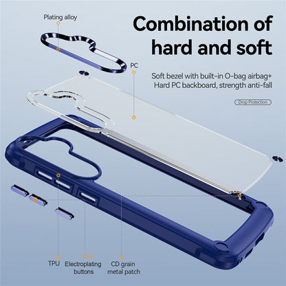 For Samsung Galaxy S26+ Case Anti-Drop Alloy Lens Frame PC + TPU Phone Cover