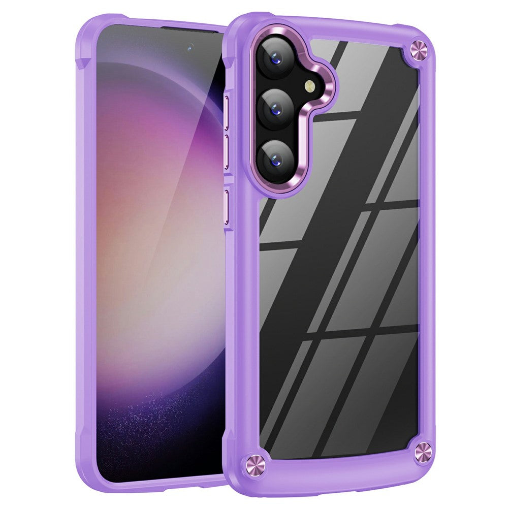 For Samsung Galaxy S26+ Case Anti-Drop Alloy Lens Frame PC + TPU Phone Cover