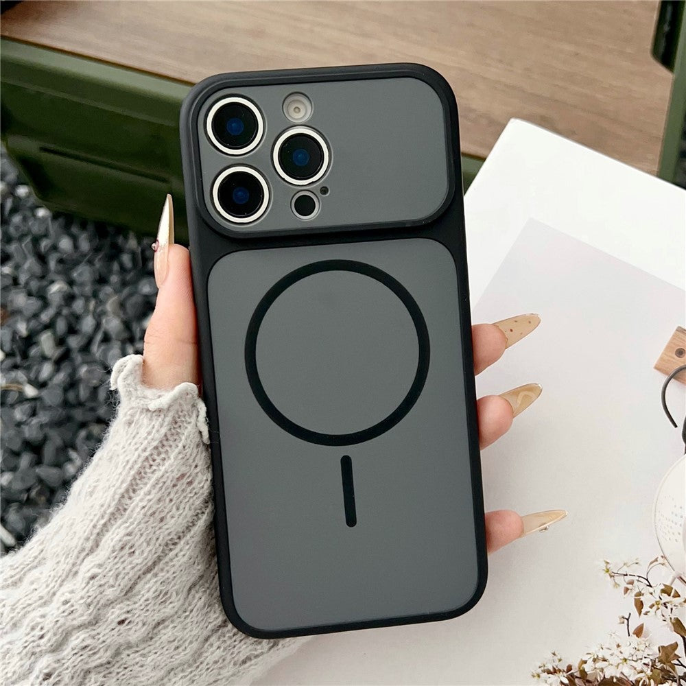 For iPhone 16 Pro Max Case Compatible with MagSafe Dual Color Skin Touch TPU PC Shockproof Phone Cover