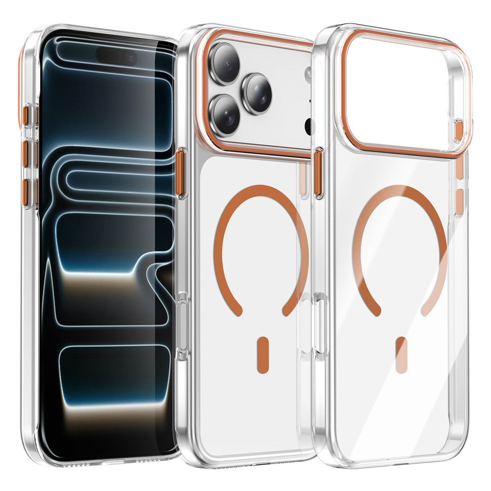 For iPhone 17 Pro Compatible with MagSafe Case Clear PC Military Grade Anti Drop Phone Cover