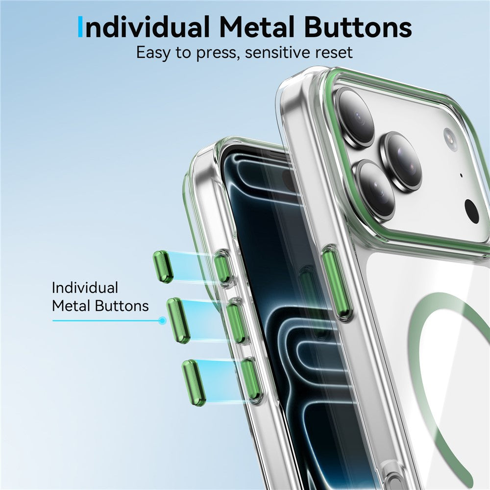 For iPhone 17 Pro Compatible with MagSafe Case Clear PC Military Grade Anti Drop Phone Cover