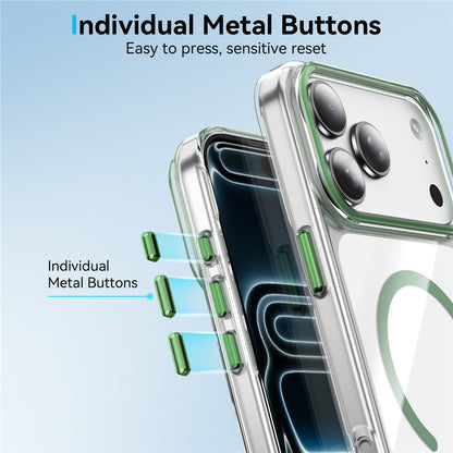 For iPhone 17 Pro Compatible with MagSafe Case Clear PC Military Grade Anti Drop Phone Cover