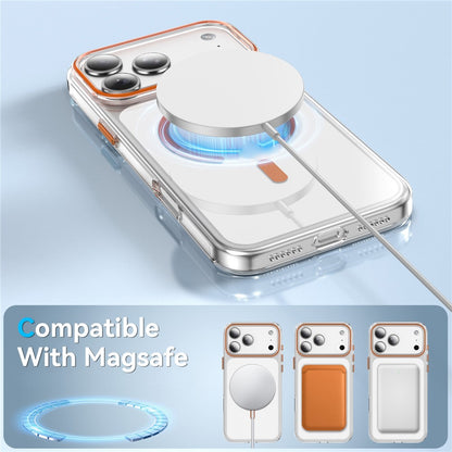 For iPhone 17 Pro Compatible with MagSafe Case Clear PC Military Grade Anti Drop Phone Cover