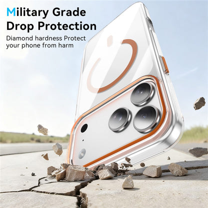 For iPhone 17 Pro Compatible with MagSafe Case Clear PC Military Grade Anti Drop Phone Cover