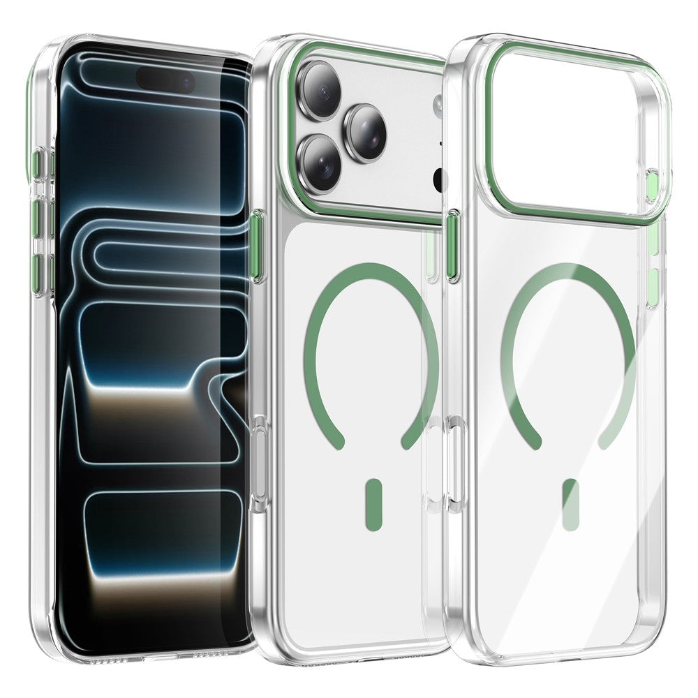 For iPhone 17 Pro Compatible with MagSafe Case Clear PC Military Grade Anti Drop Phone Cover