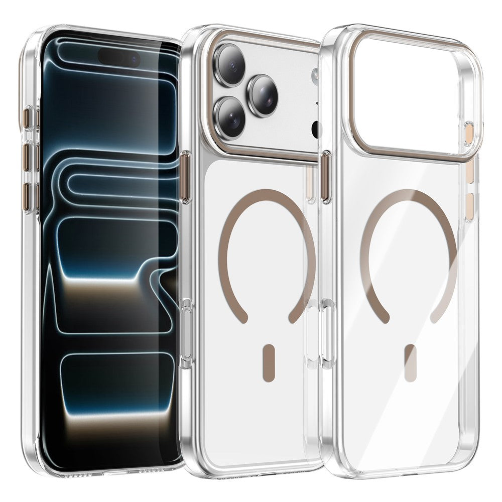 For iPhone 17 Pro Compatible with MagSafe Case Clear PC Military Grade Anti Drop Phone Cover