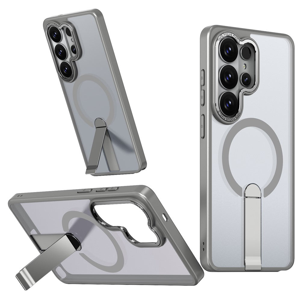 For Samsung Galaxy S26 Ultra Magnetic Case Kickstand TPU + Acrylic Phone Cover