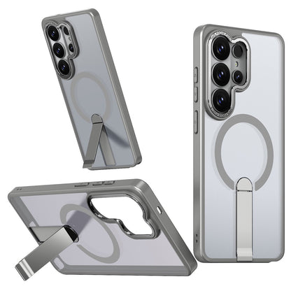 For Samsung Galaxy S26 Ultra Magnetic Case Kickstand TPU + Acrylic Phone Cover