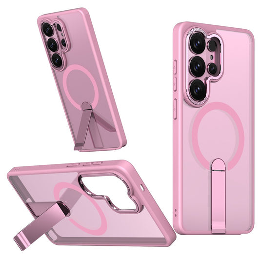 For Samsung Galaxy S26 Ultra Magnetic Case Kickstand TPU + Acrylic Phone Cover