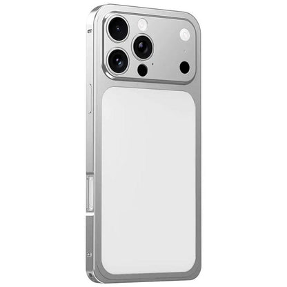 For iPhone 16 Pro Max Case Transform to 17 Pro Max Locking Buckle Metal Frame Alloy Back Phone Cover