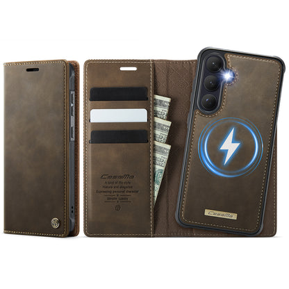 CASEME For Samsung Galaxy S26+ Magnetic Case  C49 RFID Blocking Detachable Wallet Leather Phone Cover