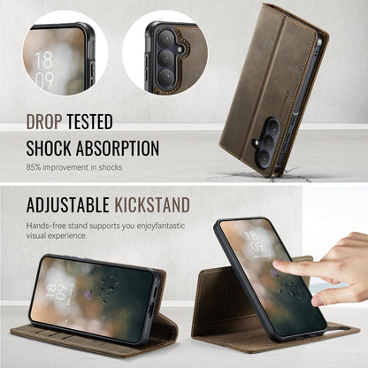 CASEME For Samsung Galaxy S26+ Magnetic Case  C49 RFID Blocking Detachable Wallet Leather Phone Cover