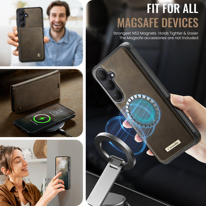 CASEME For Samsung Galaxy S26+ Magnetic Case  C49 RFID Blocking Detachable Wallet Leather Phone Cover