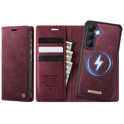 CASEME For Samsung Galaxy S26+ Magnetic Case  C49 RFID Blocking Detachable Wallet Leather Phone Cover