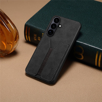 DENIOR For Samsung Galaxy S26+ Case Elastic Card Holder PU Leather + TPU + PC Phone Cover