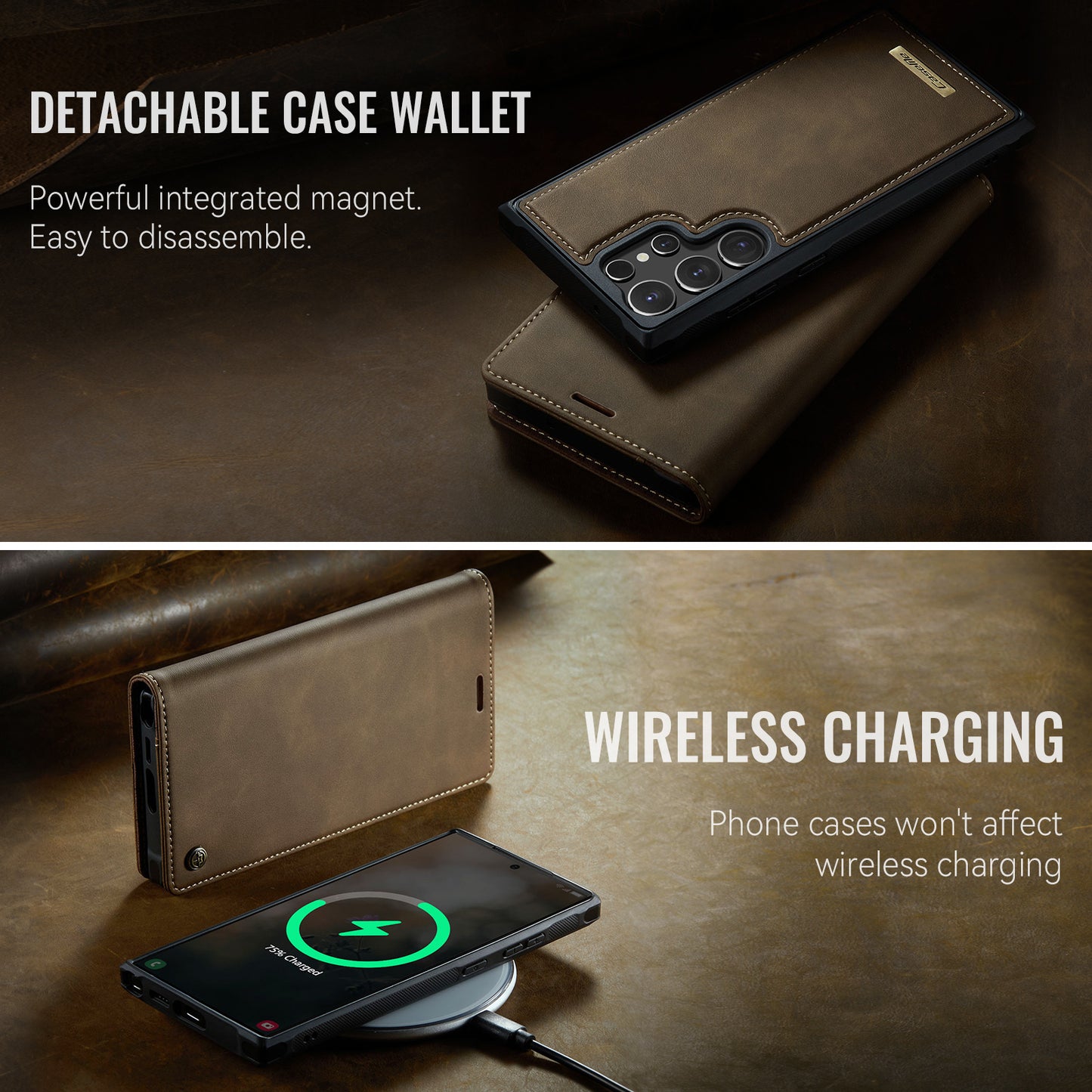 CASEME For Samsung Galaxy S26 Ultra Magnetic Case  C49 RFID Blocking Detachable Wallet Leather Phone Cover