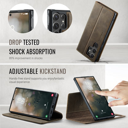 CASEME For Samsung Galaxy S26 Ultra Magnetic Case  C49 RFID Blocking Detachable Wallet Leather Phone Cover