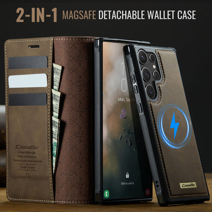 CASEME For Samsung Galaxy S26 Ultra Magnetic Case  C49 RFID Blocking Detachable Wallet Leather Phone Cover