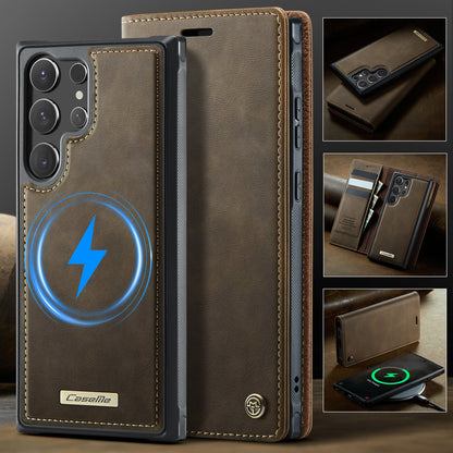 CASEME For Samsung Galaxy S26 Ultra Magnetic Case  C49 RFID Blocking Detachable Wallet Leather Phone Cover