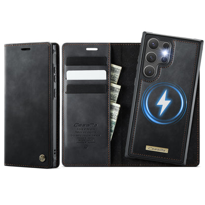 CASEME For Samsung Galaxy S26 Ultra Magnetic Case  C49 RFID Blocking Detachable Wallet Leather Phone Cover