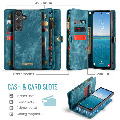 CASEME For Samsung Galaxy S26+ Phone Cases  008 Leather Cover with Detachable Wallet and Strap