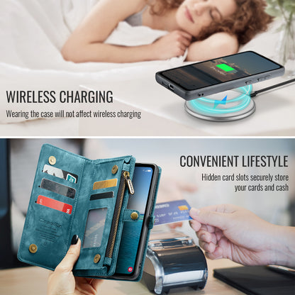 CASEME For Samsung Galaxy S26+ Phone Cases  008 Leather Cover with Detachable Wallet and Strap