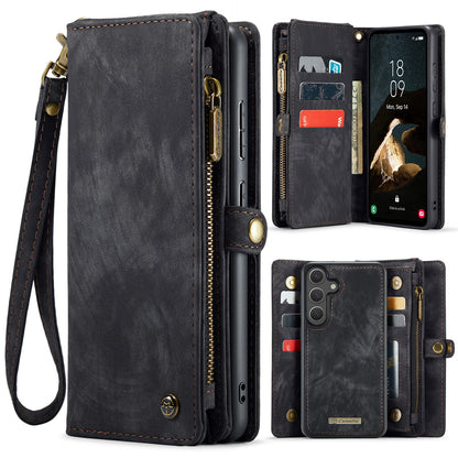 CASEME For Samsung Galaxy S26+ Phone Cases  008 Leather Cover with Detachable Wallet and Strap