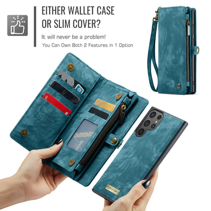 CASEME For Samsung Galaxy S26 Ultra Phone Cases  008 Leather Cover with Detachable Wallet and Strap
