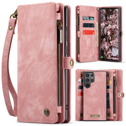 CASEME For Samsung Galaxy S26 Ultra Phone Cases  008 Leather Cover with Detachable Wallet and Strap