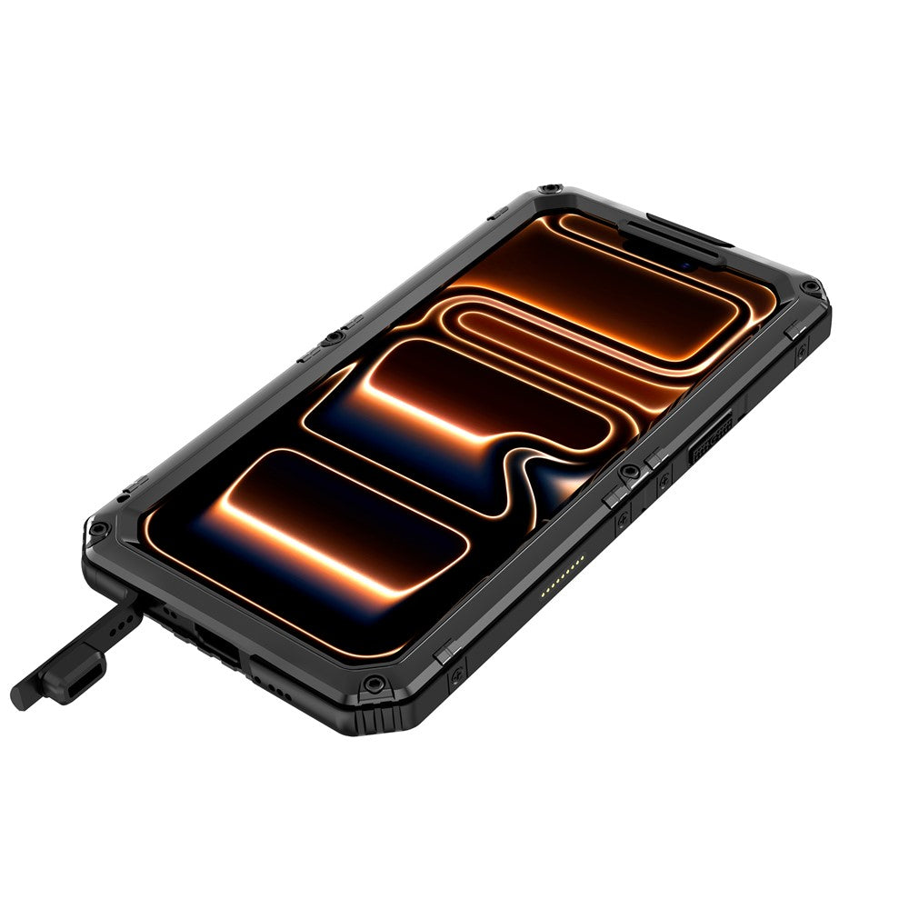 IP68 Waterproof Phone Case for iPhone 17 Pro Max Metal + Silicone Cover with Screen Protector