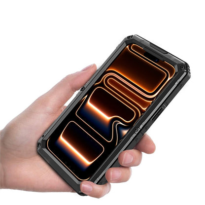 IP68 Waterproof Phone Case for iPhone 17 Pro Max Metal + Silicone Cover with Screen Protector