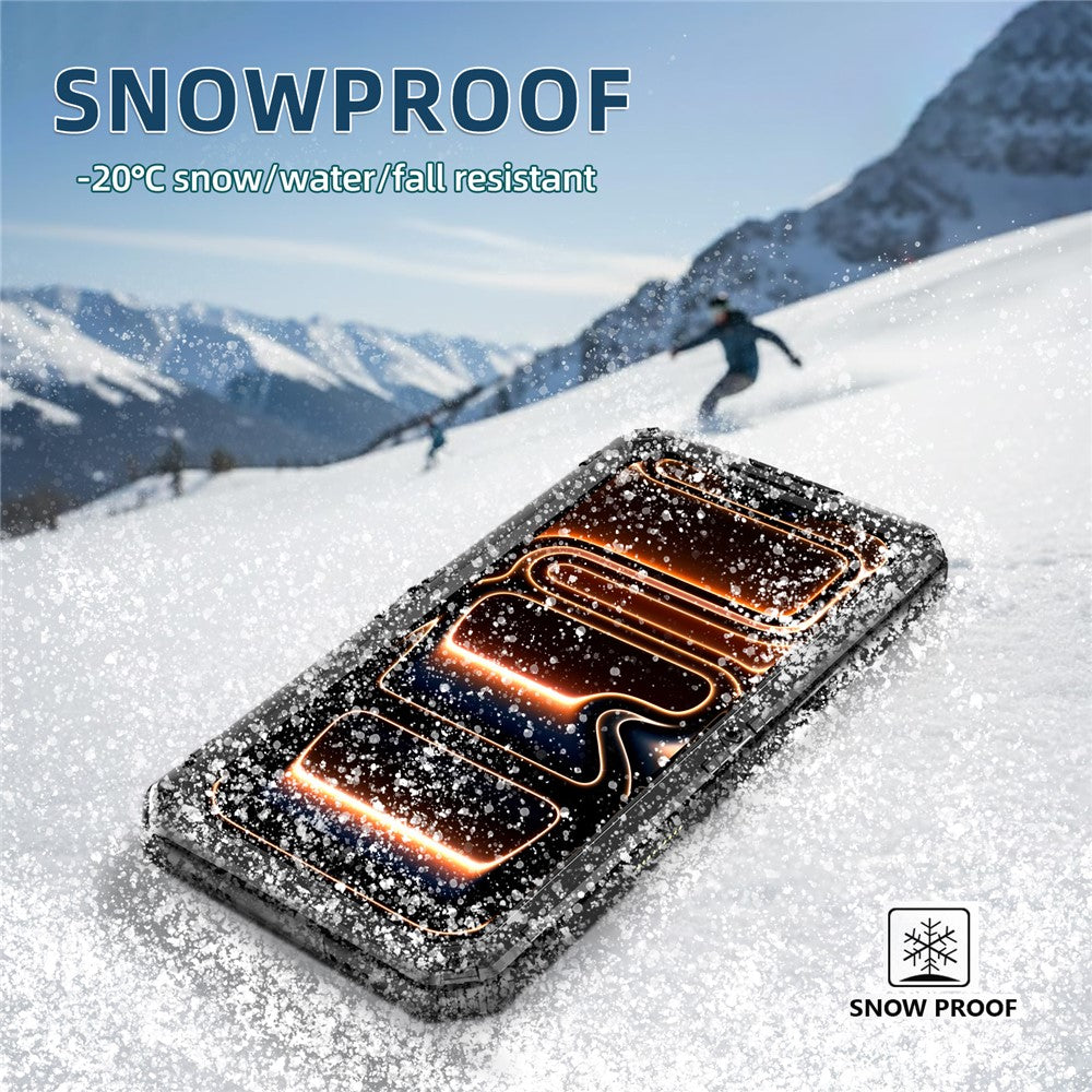 IP68 Waterproof Phone Case for iPhone 17 Pro Max Metal + Silicone Cover with Screen Protector