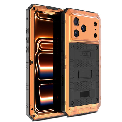 IP68 Waterproof Phone Case for iPhone 17 Pro Max Metal + Silicone Cover with Screen Protector