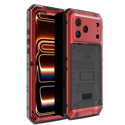 IP68 Waterproof Phone Case for iPhone 17 Pro Max Metal + Silicone Cover with Screen Protector